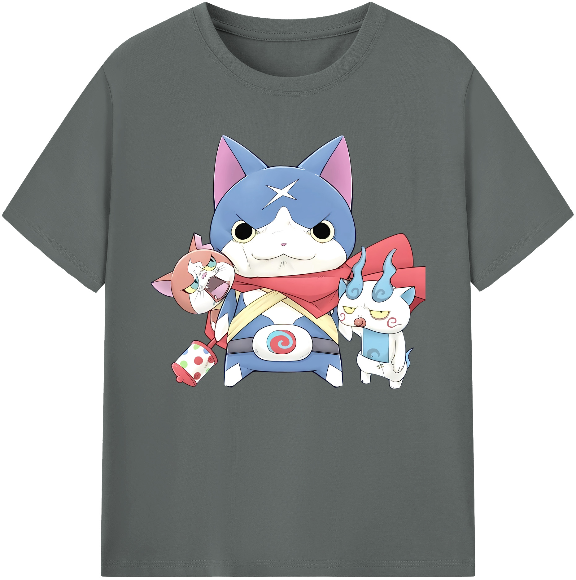 （画像用） 妖怪ウォッチ Yo-kai Watch 綿100％ メンズ半袖Tシャツ｜肌触りやわらか＆通気性